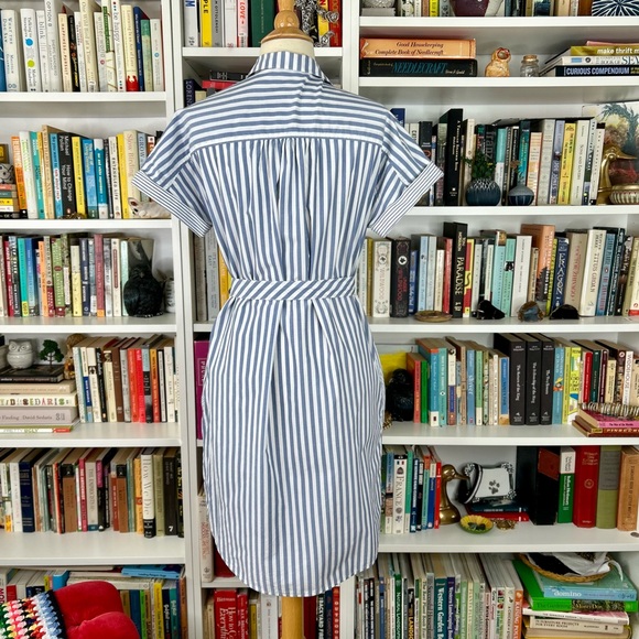 Pendleton Blue and White Striped belted shirt dress - Picture 6 of 8